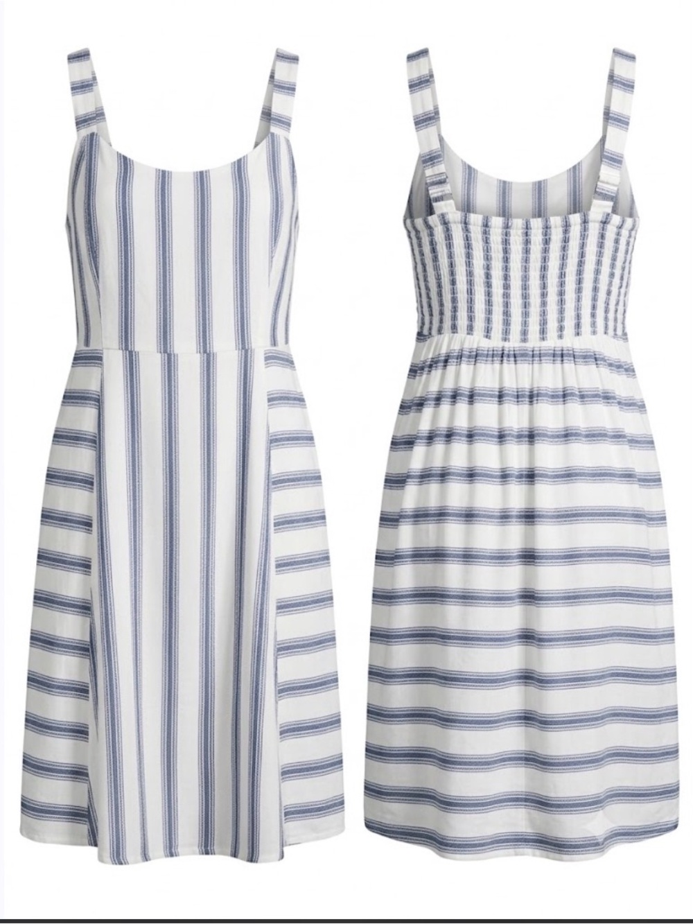 Blue and White Striped Sundress